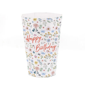 Happy Birthday Floral – 140x300 mm